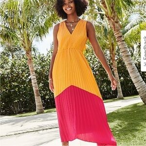 Pleated Maxi Dress